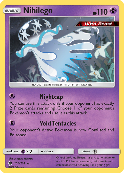 Nihilego 106 Lost Thunder Pokémon card