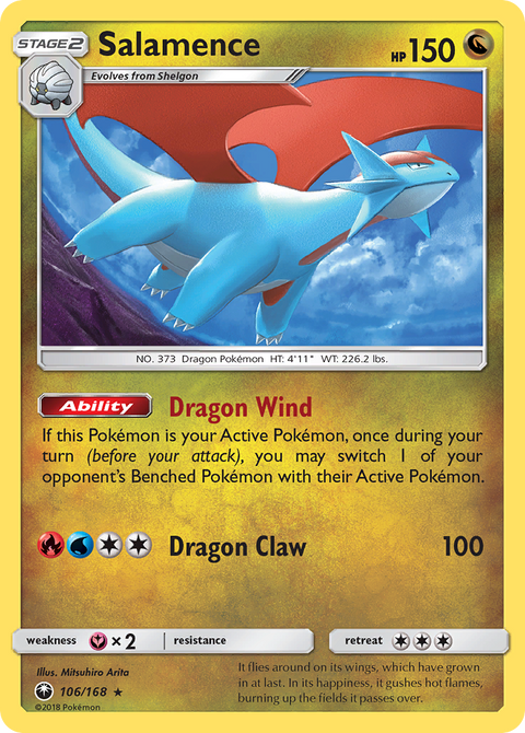 Salamence 106 Celestial Storm Pokémon card