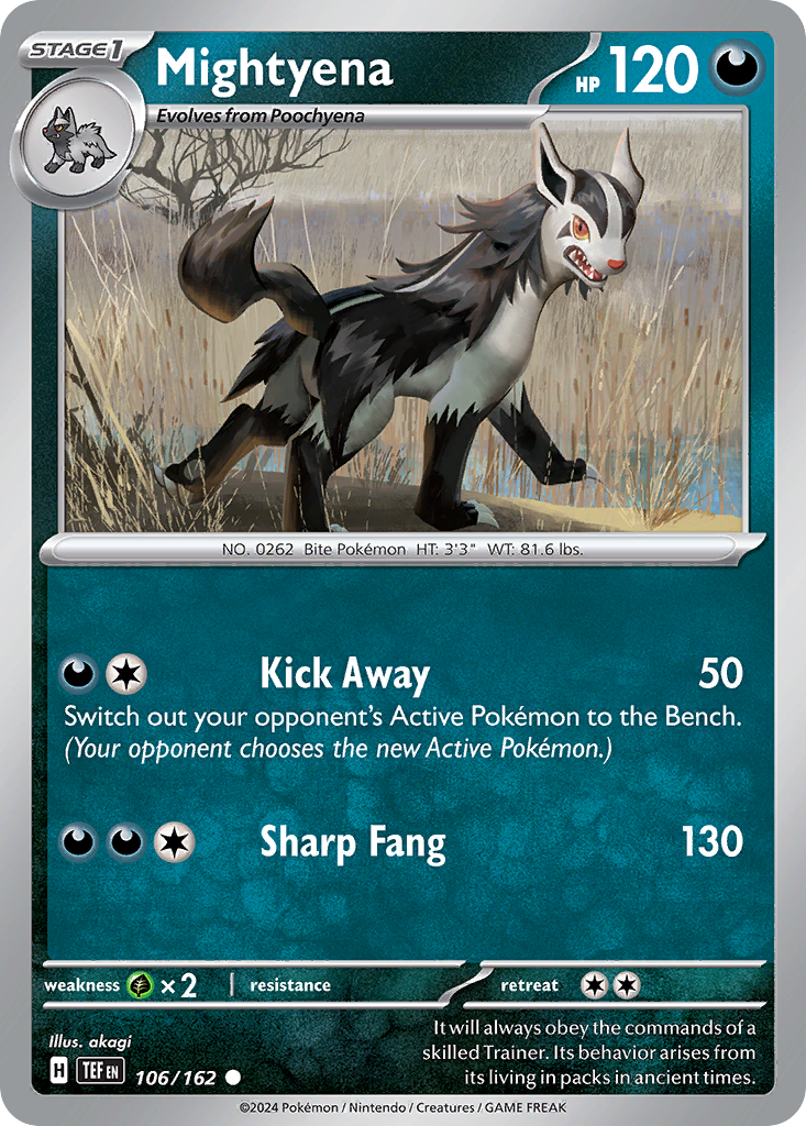 Mightyena 106 Temporal Forces Pokémon card