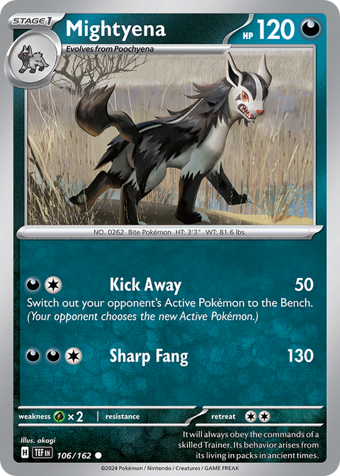 Mightyena 106 Temporal Forces Pokémon card