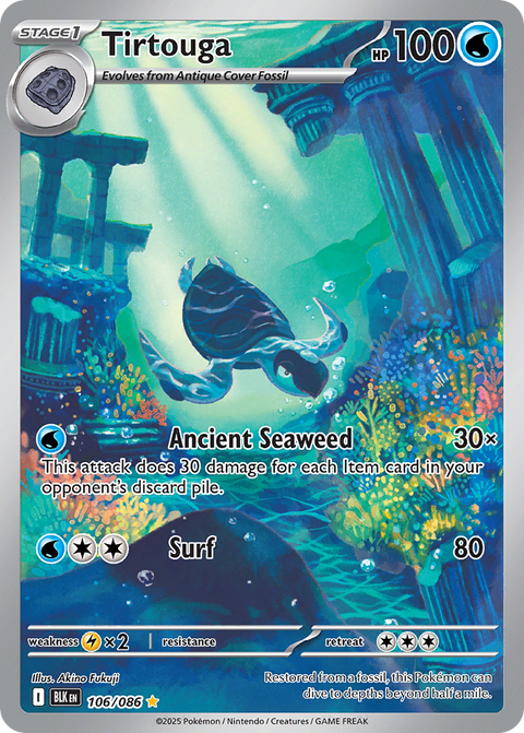 Tirtouga 106 Black Bolt Pokémon card