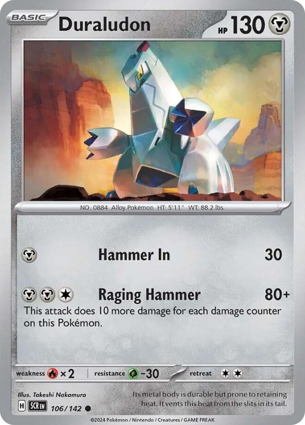 Duraludon 106 Stellar Crown Pokémon card