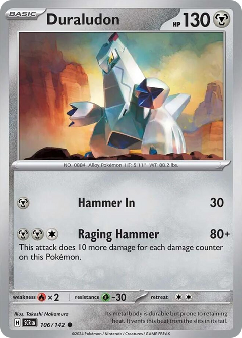 Duraludon 106 Stellar Crown Pokémon card