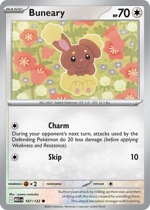 Buneary 107 Mega Evolution Pokémon card