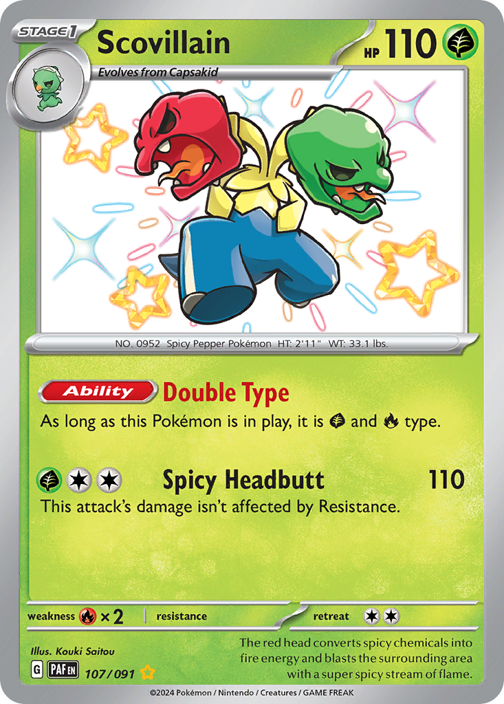 Scovillain 107 Paldean Fates Pokémon card