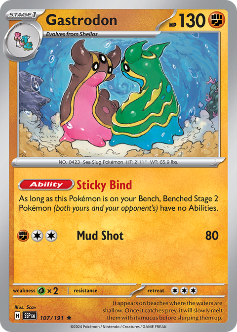 Gastrodon 107 Surging Sparks Pokémon card
