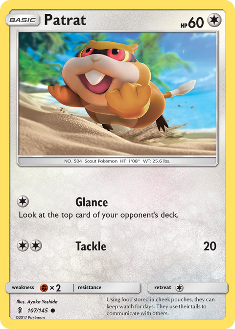 Patrat 107 Guardians Rising Pokémon card