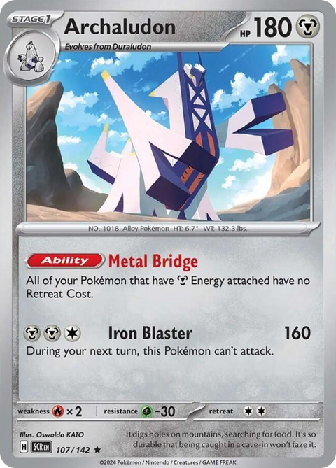 Archaludon 107 Stellar Crown Pokémon card