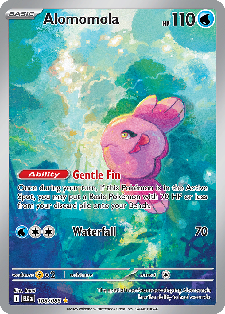 Alomomola 108 Black Bolt Pokémon card