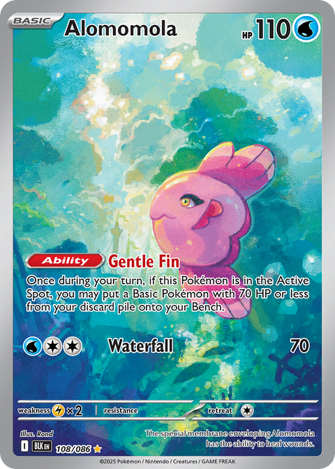 Alomomola 108 Black Bolt Pokémon card