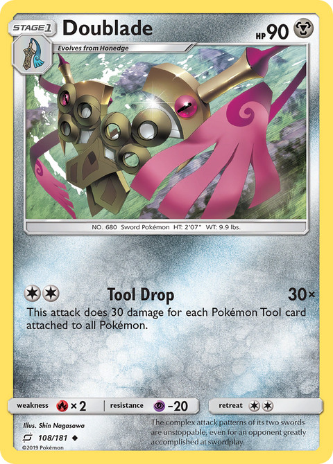 Doublade 108 Team Up Pokémon card