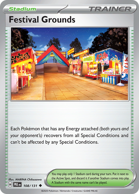 Festival Grounds 108 Prismatic Evolutions Pokémon card