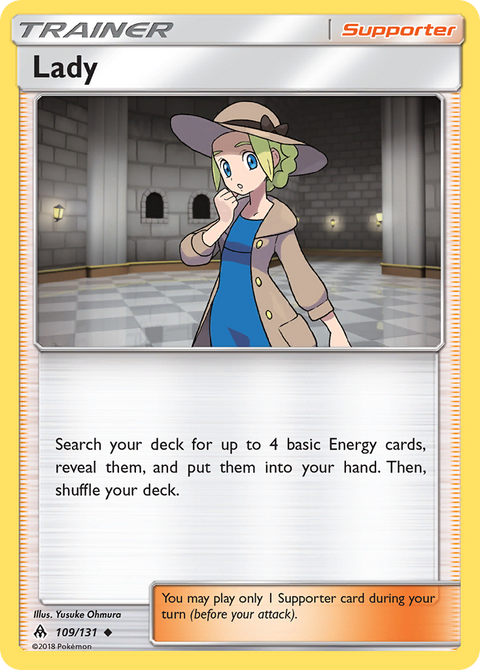 Lady 109 Forbidden Light Pokémon card