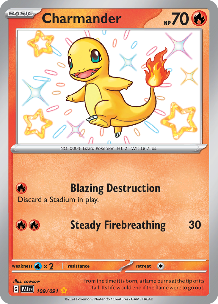 Charmander 109 Paldean Fates Pokémon card