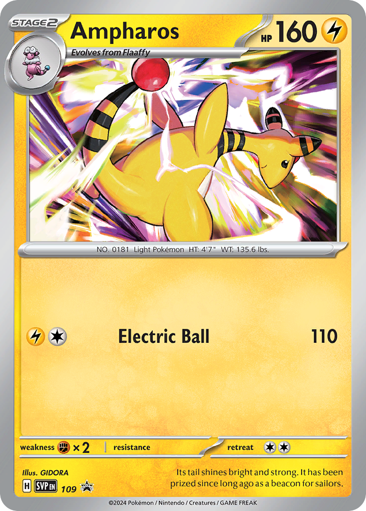 Ampharos 109 Scarlet & Violet Black Star Promos Pokémon card