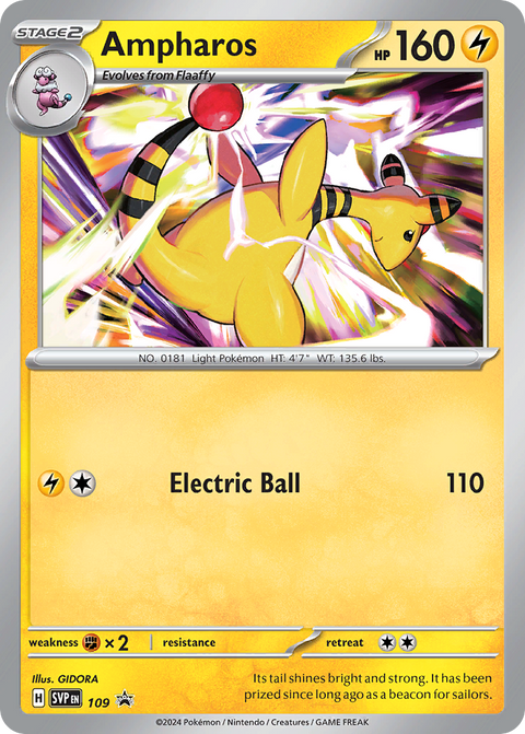 Ampharos 109 Scarlet & Violet Black Star Promos Pokémon card