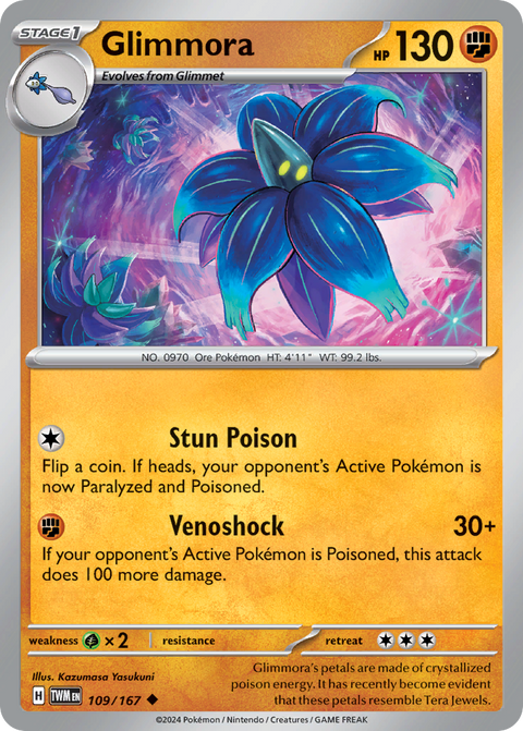 Glimmora 109 Twilight Masquerade Pokémon card