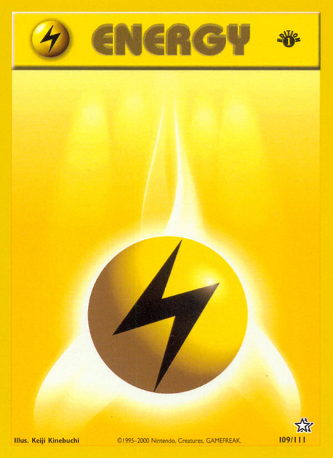 Lightning Energy 109 Neo Genesis Pokémon card