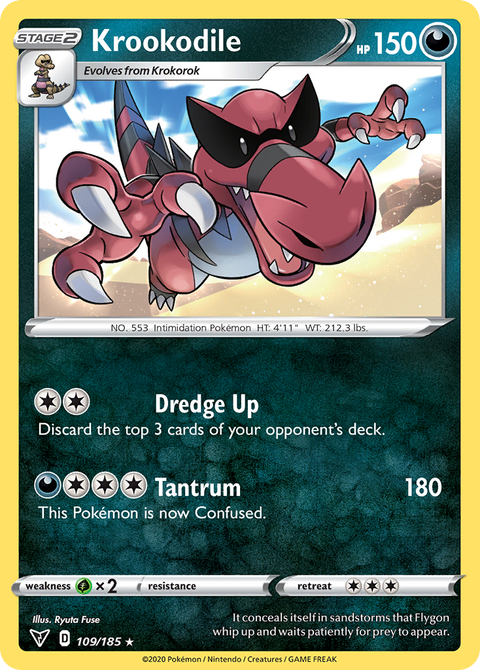 Krookodile 109 Vivid Voltage Pokémon card