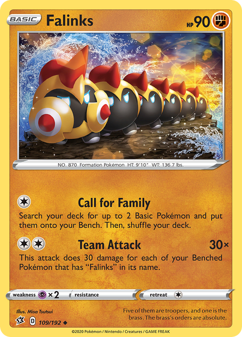 Falinks 109 Rebel Clash Pokémon card