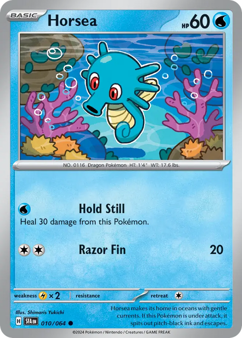 Horsea 10 Shrouded Fable Pokémon card