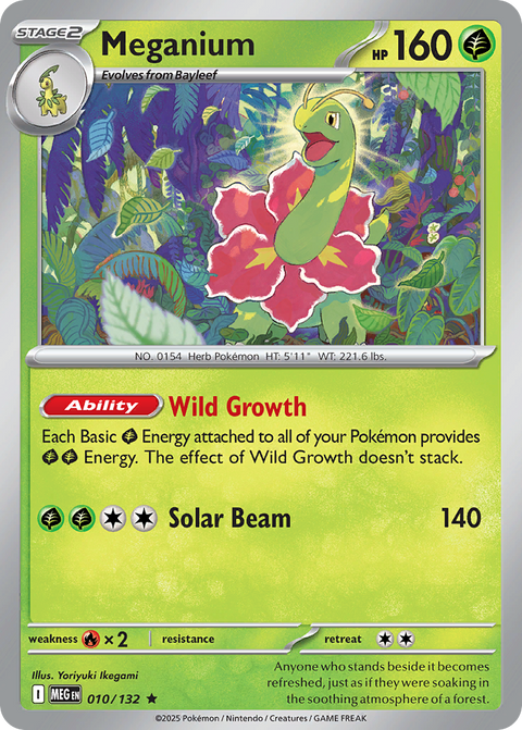 Meganium 10 Mega Evolution Pokémon card