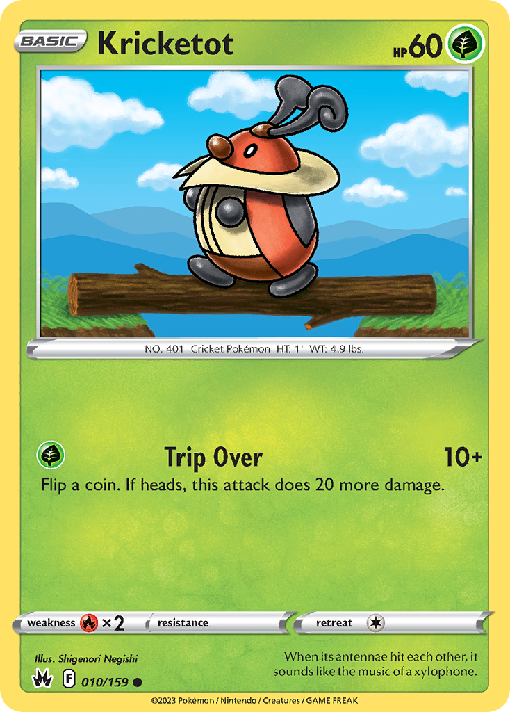 Kricketot 10 Crown Zenith Pokémon card