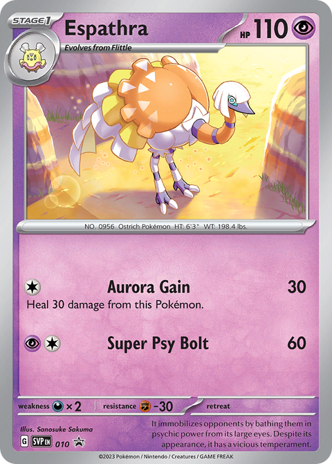 Espathra 10 Scarlet & Violet Black Star Promos Pokémon card