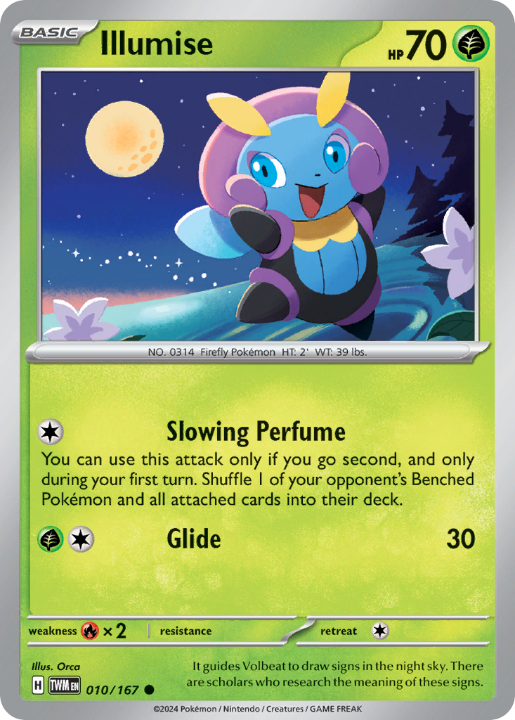 Illumise 10 Twilight Masquerade Pokémon card