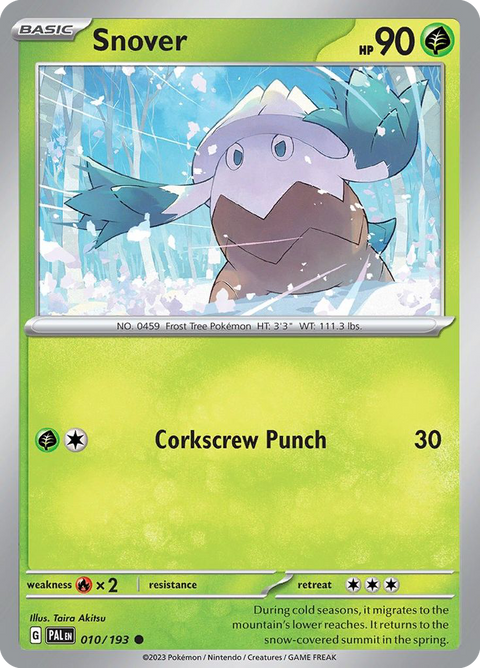 Snover 10 Paldea Evolved Pokémon card
