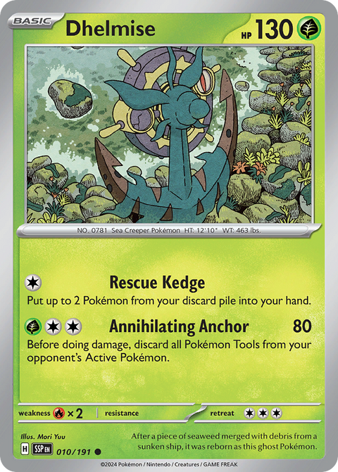 Dhelmise 10 Surging Sparks Pokémon card