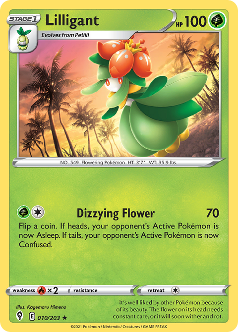 Lilligant 10 Evolving Skies Pokémon card