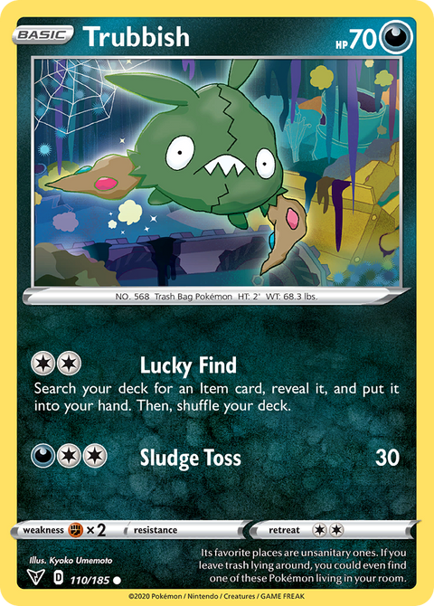 Trubbish 110 Vivid Voltage Pokémon card