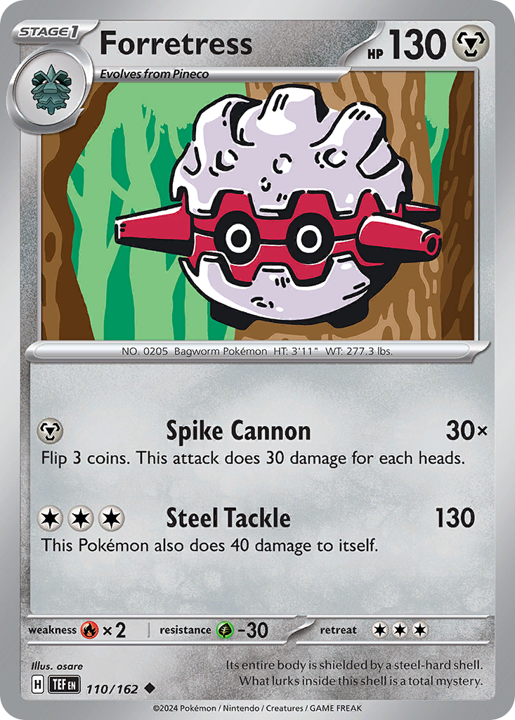 Forretress 110 Temporal Forces Pokémon card