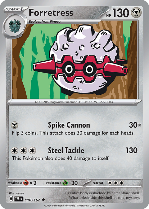Forretress 110 Temporal Forces Pokémon card