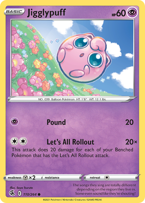 Jigglypuff 110 Fusion Strike Pokémon card