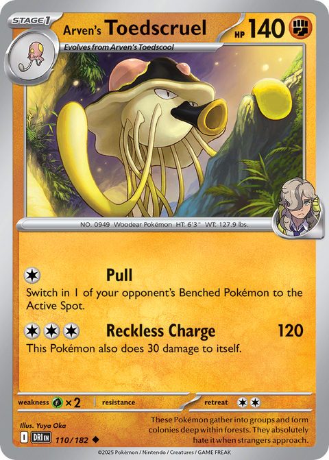 Arven's Toedscruel 110 Destined Rivals Pokémon card