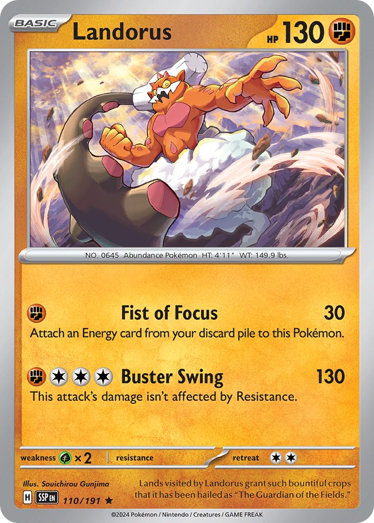 Landorus 110 Surging Sparks Pokémon card