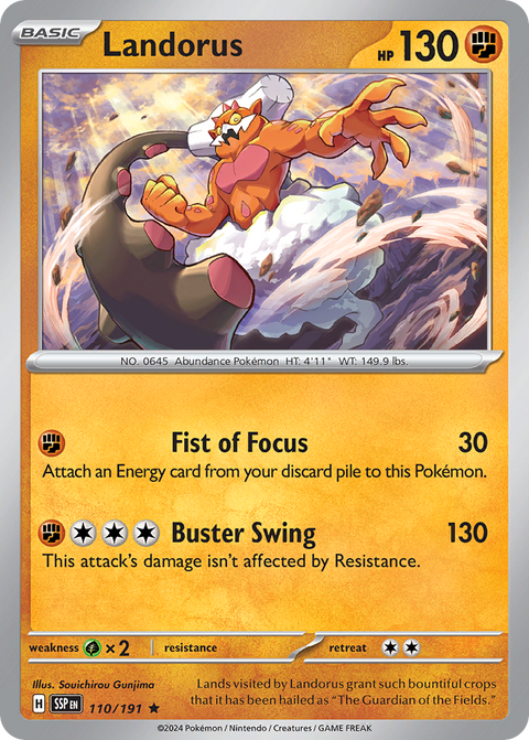 Landorus 110 Surging Sparks Pokémon card