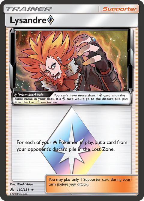 Lysandre ◇ 110 Forbidden Light Pokémon card