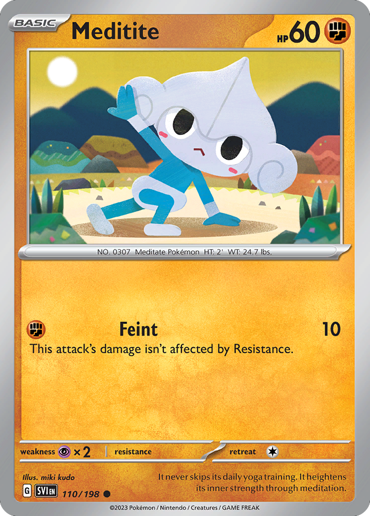 Meditite 110 Scarlet & Violet Pokémon card