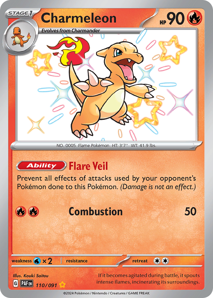 Charmeleon 110 Paldean Fates Pokémon card