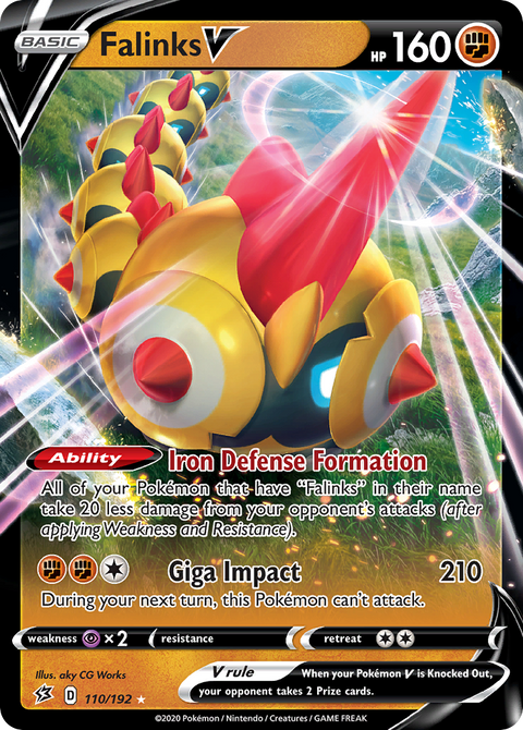 Falinks V 110 Rebel Clash Pokémon card