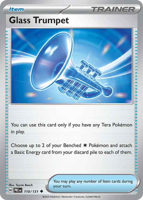 Glass Trumpet 110 Prismatic Evolutions Pokémon card