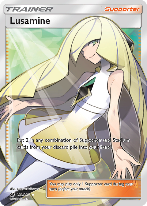 Lusamine 110 Crimson Invasion Pokémon card