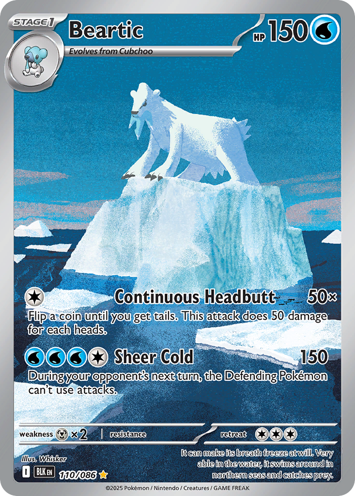 Beartic 110 Black Bolt Pokémon card