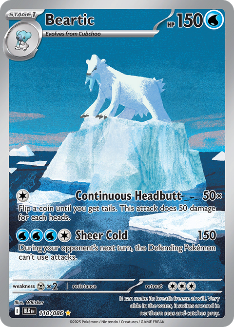 Beartic 110 Black Bolt Pokémon card