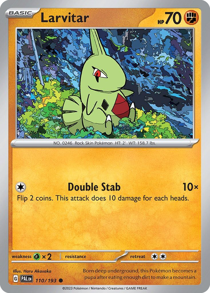 Larvitar 110 Paldea Evolved Pokémon card