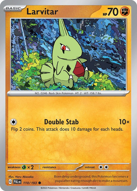 Larvitar 110 Paldea Evolved Pokémon card