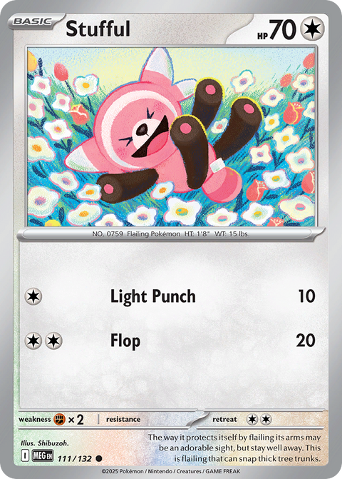 Stufful 111 Mega Evolution Pokémon card